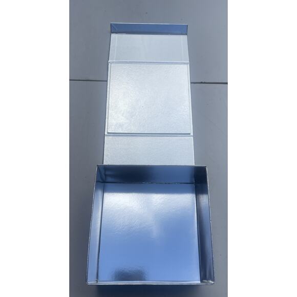 24x Tom Ford Beauty Empty Silver Collapsable Gift Box 8 x 8 x 4 inches Belt Box - Picture 3 of 6